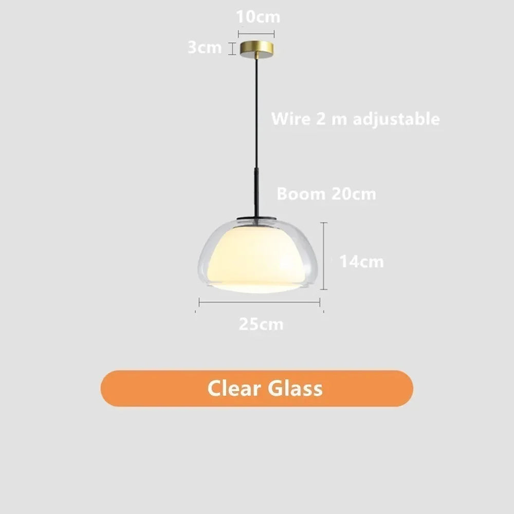 DecorBites™ Glass Jelly Pendant Lamp - Minimalist Luxury Design for Home Living Room