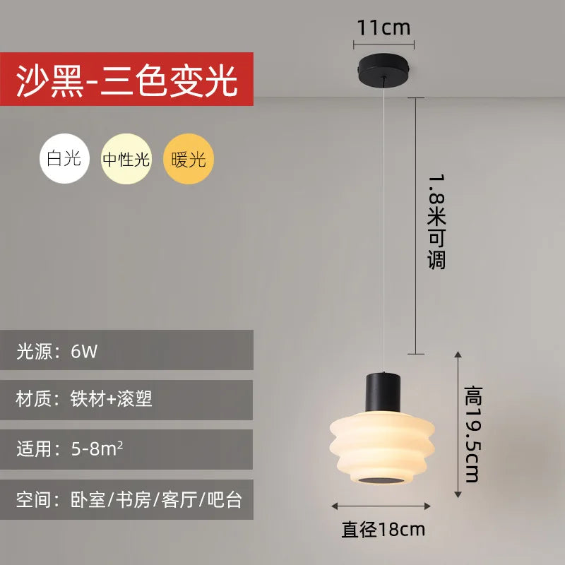DecorBites™ Acrylic LED Hanging Lamp for Minimalist Bedroom Decor