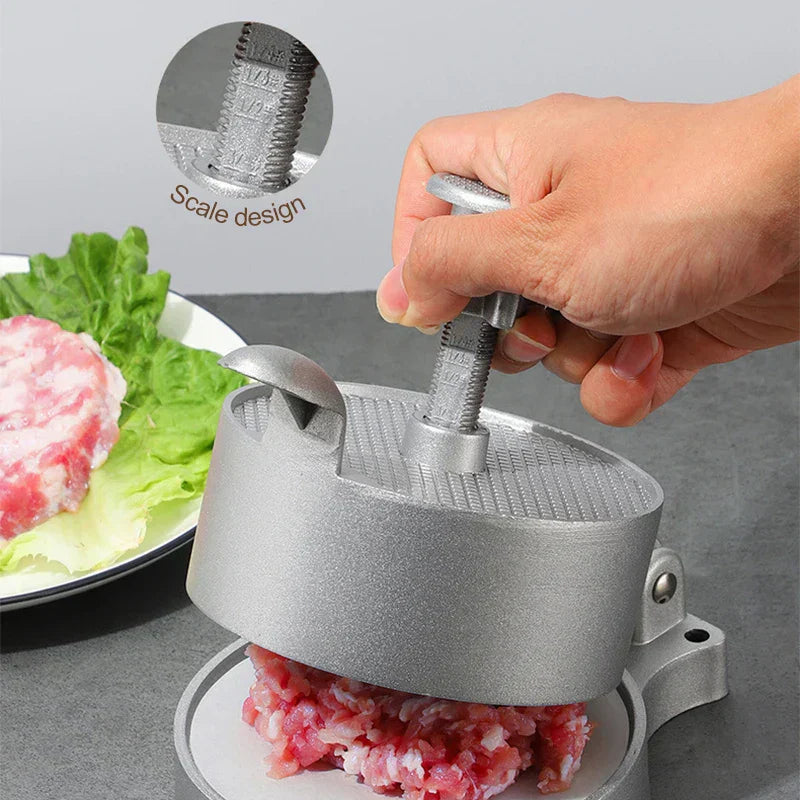 DecorBites™ Hamburger Press - Aluminum Meat Press Tool for Homemade Beef Patties