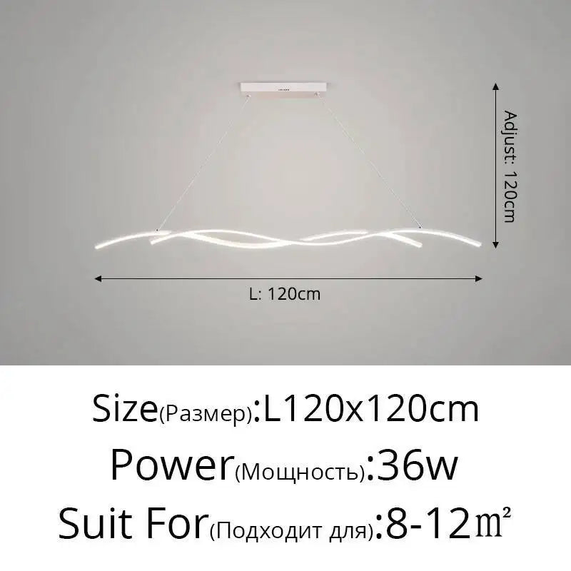 Modern Black and White Metal LED Pendant Light
