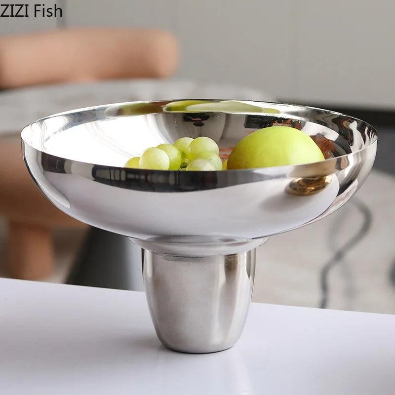 صينية وعاء الفاكهة عالية الأرجل DecorBites™ لطاولة قهوة وغرفة المعيشة والوجبات الخفيفة