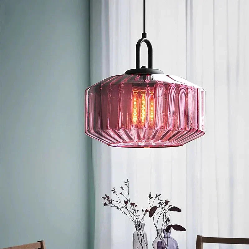 DecorBites™ Glass LED Pendant Chandelier Colorful Kitchen Island Light Fixture