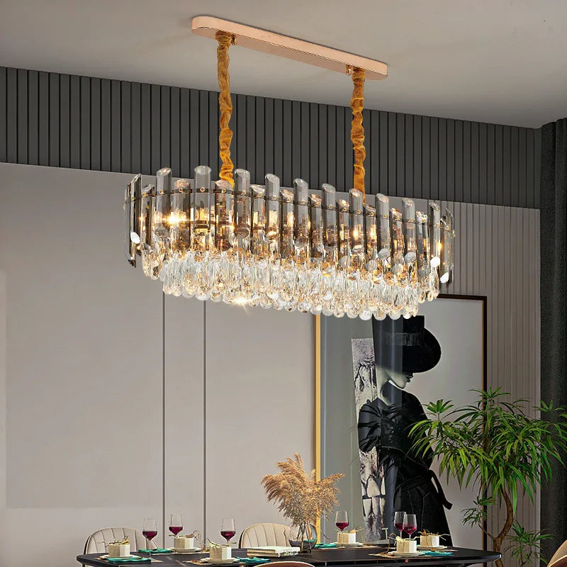 DecorBites™ ثريا سقف كريستال K9 عصرية لغرفة المعيشة