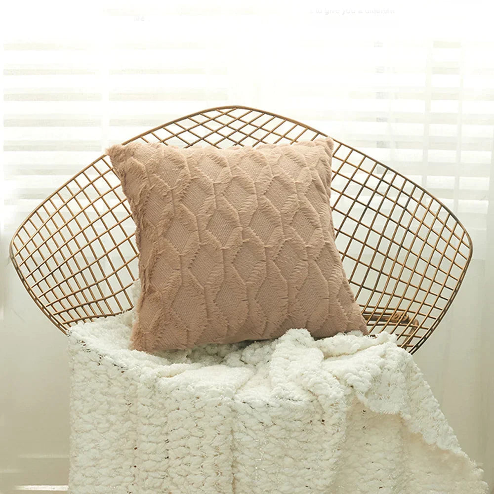 DecorBites™ Diamond Solid Embroidery Cushion Cover - Modern Home Decor