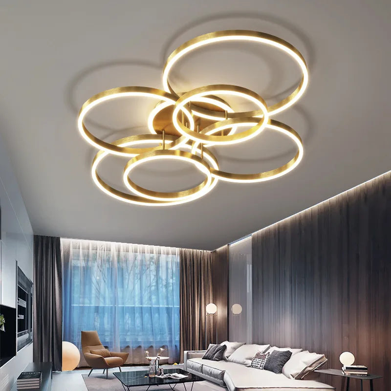 ثريا DecorBites™ LED: مصابيح عصرية لغرف المعيشة والدراسة والنوم، ثريات مدخل دائرية الشكل
