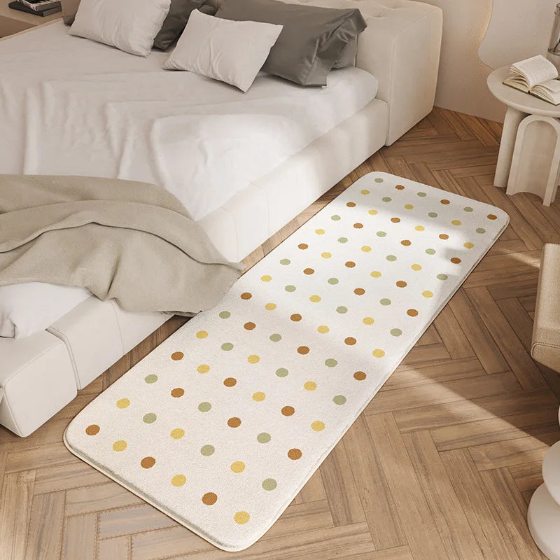 DecorBites™ Cozy Faux Lamb Wool Bedside Rug for Bedroom Decor Anti-Slip Soft Living Room Carpet