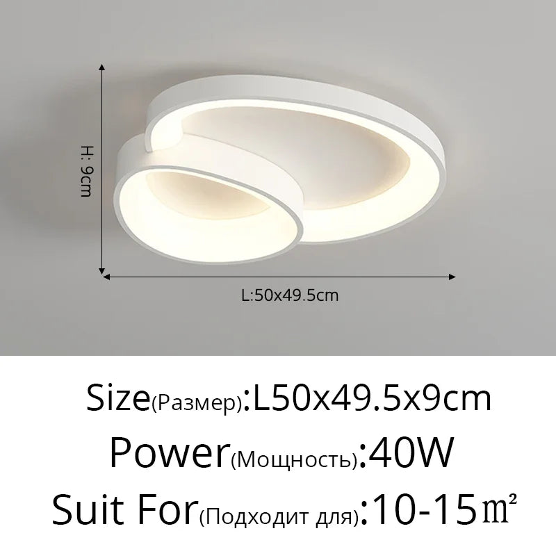 ثريات سقف LED من DecorBites™ مع جهاز تحكم عن بعد لغرفة المعيشة وغرفة النوم وغرفة الطعام