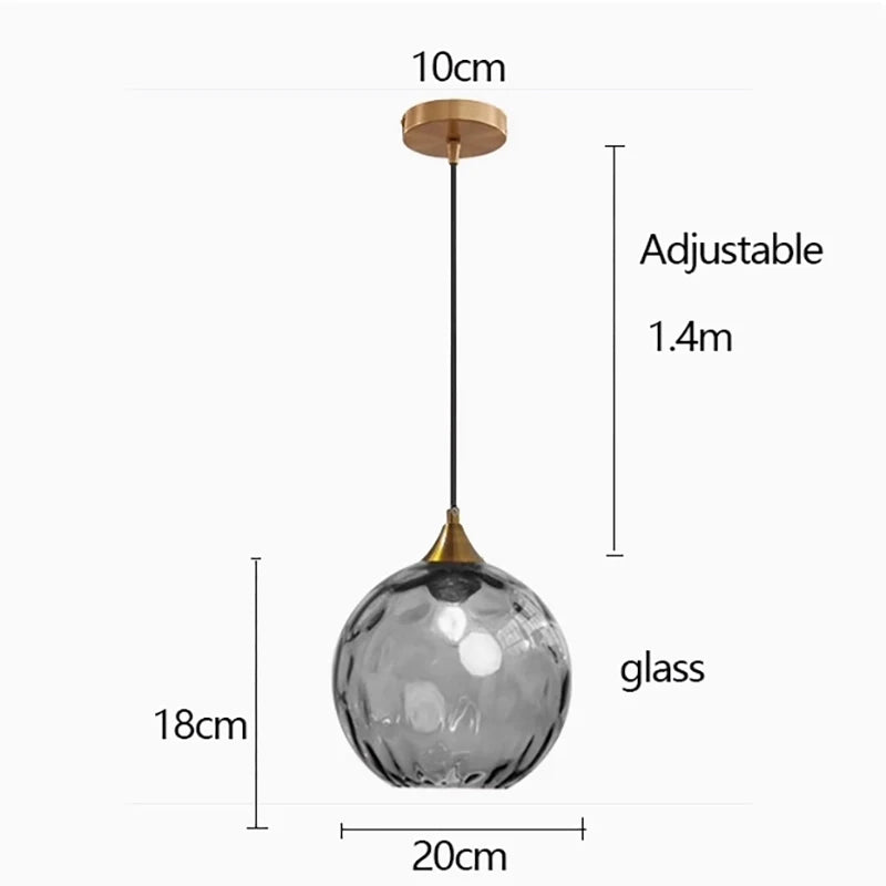 Nordic Ripple Glass Longline Pendant Light