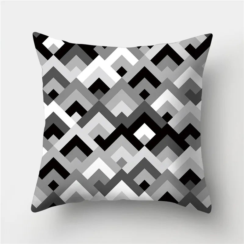 DecorBites™ Geometric Stripes Pillowcase 45x45cm Polyester Cushion Cover for Living Room
