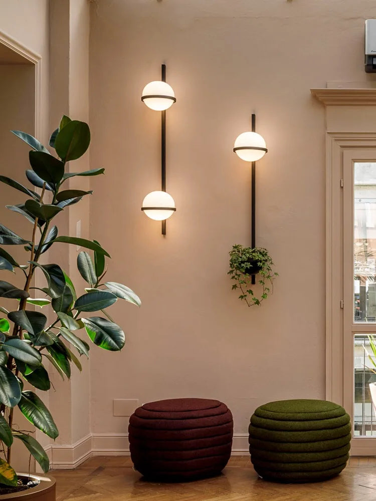 أضواء جدارية على شكل نباتات LED آرت ديكو من DecorBites™ - تصميم نورديك عصري لغرفة المعيشة وغرفة النوم بالمنزل