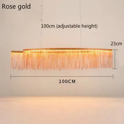 ثريا شرابة ألمنيوم LED من DecorBites™: إضاءة متدلية حديثة بتصميم الشلال لغرفة المعيشة والفنادق والقاعات