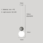 Nordic Cream Metal Pendant Light