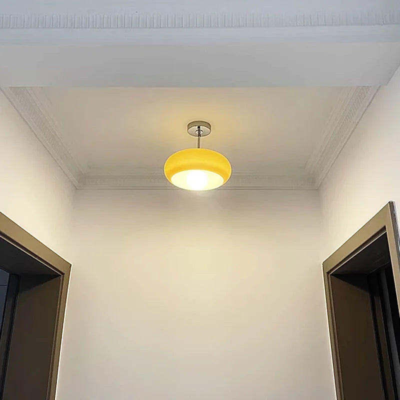 DecorBites™ Glass Copper LED Ceiling Light Fixture for Home Decor Porch Hallway Room