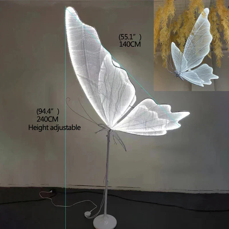 مصباح ديكور الزفاف LED على شكل فراشة من الدانتيل من DecorBites™