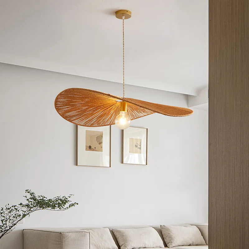 ثريات معلقة بحبال القنب من DecorBites™ لديكورات المنازل الريفية ومصابيح فنية