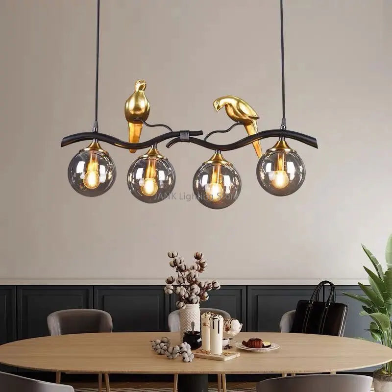 DecorBites™ مصابيح زجاجية متدلية لغرفة المعيشة والمطعم والكونتر، مصابيح LED للديكور الداخلي