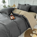 DecorBites™ Geometric Floral Bedding Set with Quilt Cover, Duvet Cover, Sheet, and Pillows