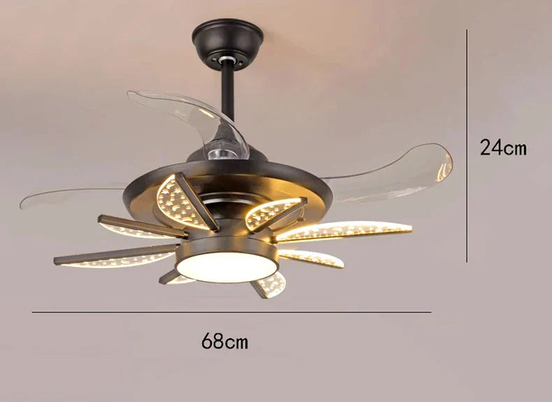 مروحة سقف غرفة نوم الأطفال DecorBites™ مع جهاز تحكم عن بعد وإضاءة LED