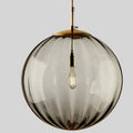 Nordic Glass Globe Pendant Light With Iron Finish