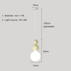 Nordic Cream Metal Pendant Light