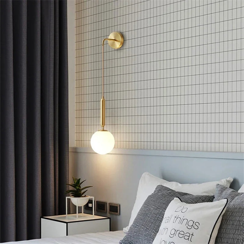 DecorBites™ Elegant Glass Wall Lamp for Living Room Bedroom LED Lighting