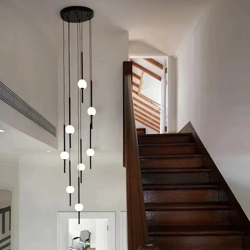 DecorBites™ Creative LED Chandeliers: Luxurious Design for Living Rooms, Large Lighting Fixtures for Staircases