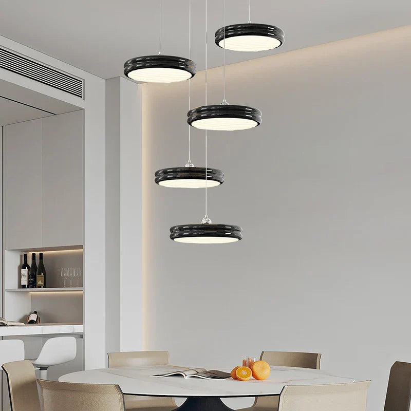 DecorBites™ Circular Dimmable Pendant Light Modern Chandelier for Dining Room, Kitchen Island