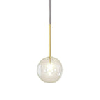 Modern Clear Glass Pendant Light With Gold Finish