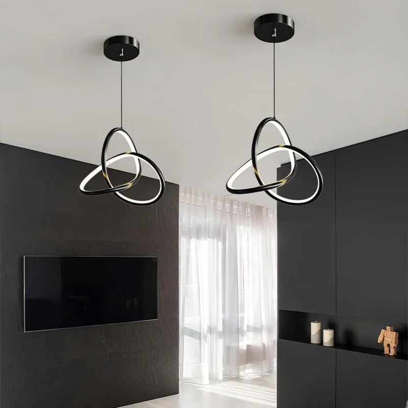 Nordic Metal LED Pendant Light in Black or Gold