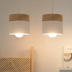 Nordic Macaron Wood & Iron Pendant Light