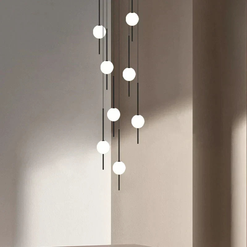 DecorBites™ Creative LED Chandeliers: Luxurious Design for Living Rooms, Large Lighting Fixtures for Staircases