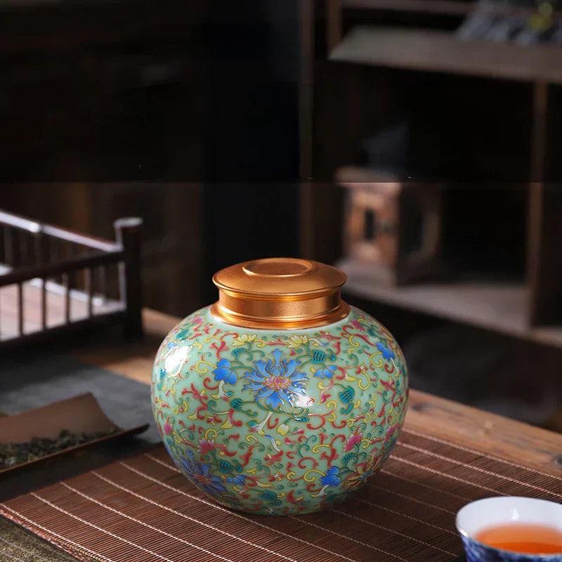 إبريق شاي مينا DecorBites™ من السيراميك - وعاء قهوة محكم الإغلاق