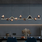 Nordic Glass Globe Pendant Chandelier in Smoky Grey