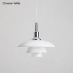 Danish Three-Layer Dish Glass Pendant Light