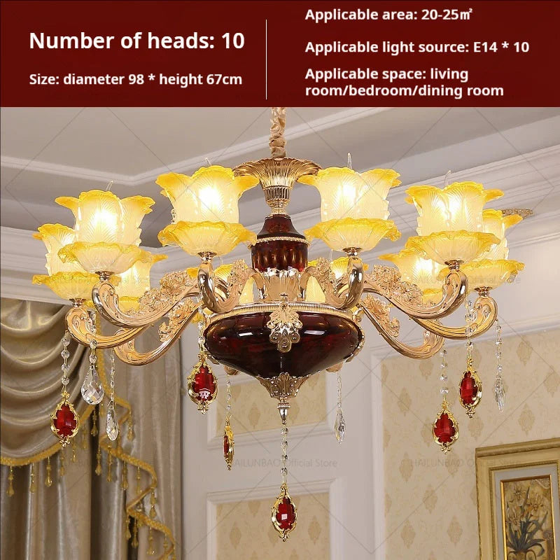 DecorBites™ Elegant Crystal Chandelier Living Room Bedroom Lighting