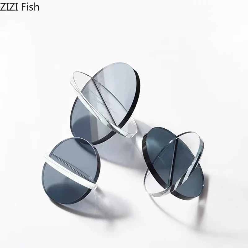 DecorBites™ Geometric Cross Ornaments - Modern Desk Decoration, Abstract Artwork & Aesthetic Decor