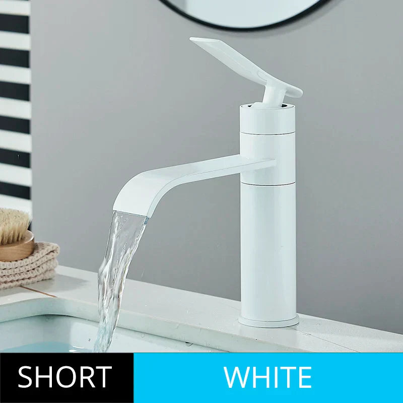 DecorBites™ Basin Faucet Mixer for Bathroom Vessel Washbasin Hot Cold Water Deck Mounted