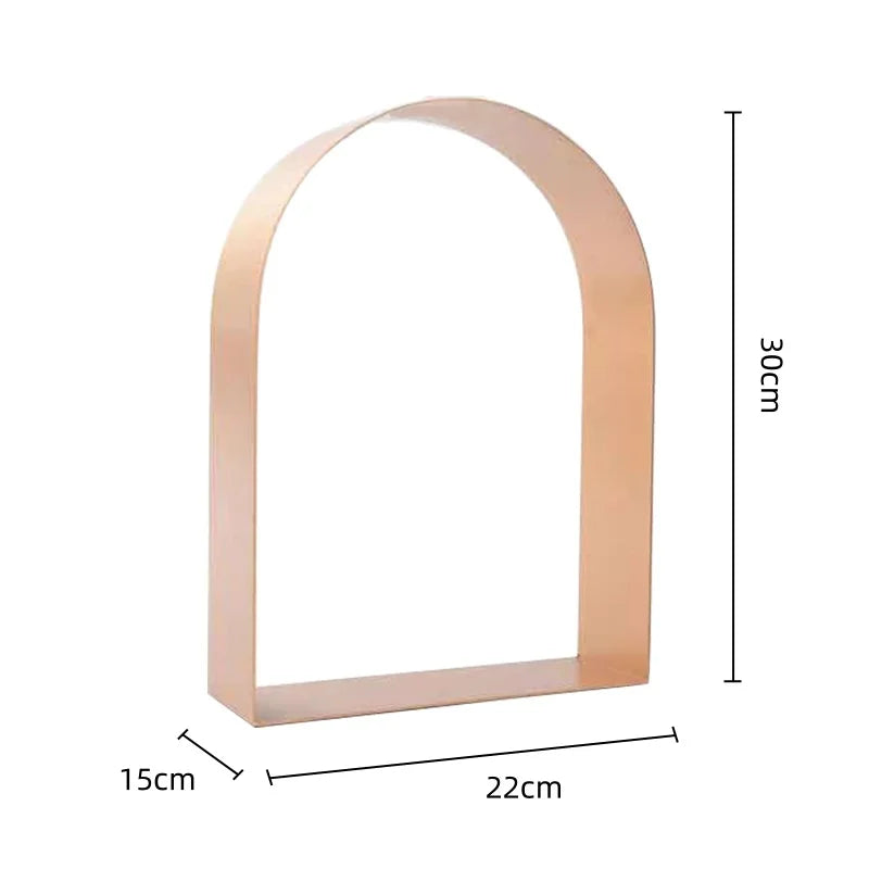 DecorBites™ Golden Arches Metal Sculpture Room Decoration Geometric Handicraft Figurine