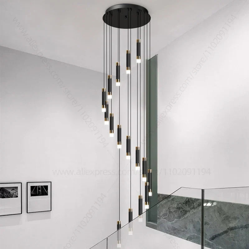 ثريا LED من DecorBites™: إضاءة فاخرة حديثة بتصميم نورديك من الأكريليك لديكور المنزل