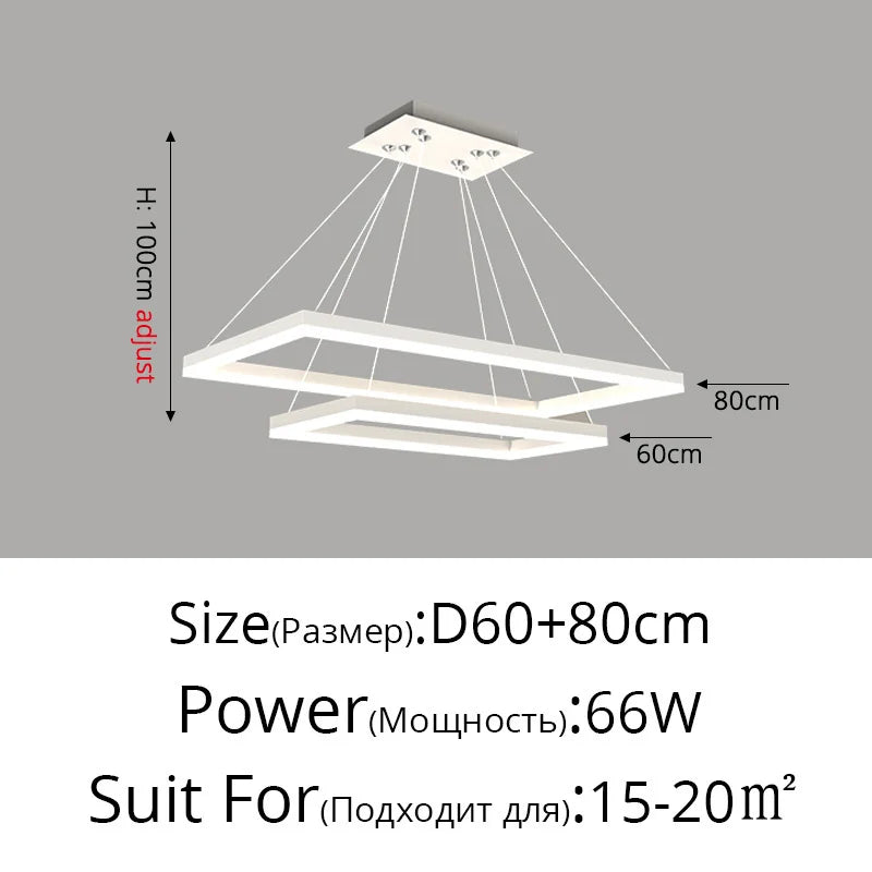 مصابيح معلقة بإضاءة LED من الأكريليك من ديكور بايتس™، مصباح معلق عصري لغرفة الطعام والمطبخ وديكور الدور العلوي