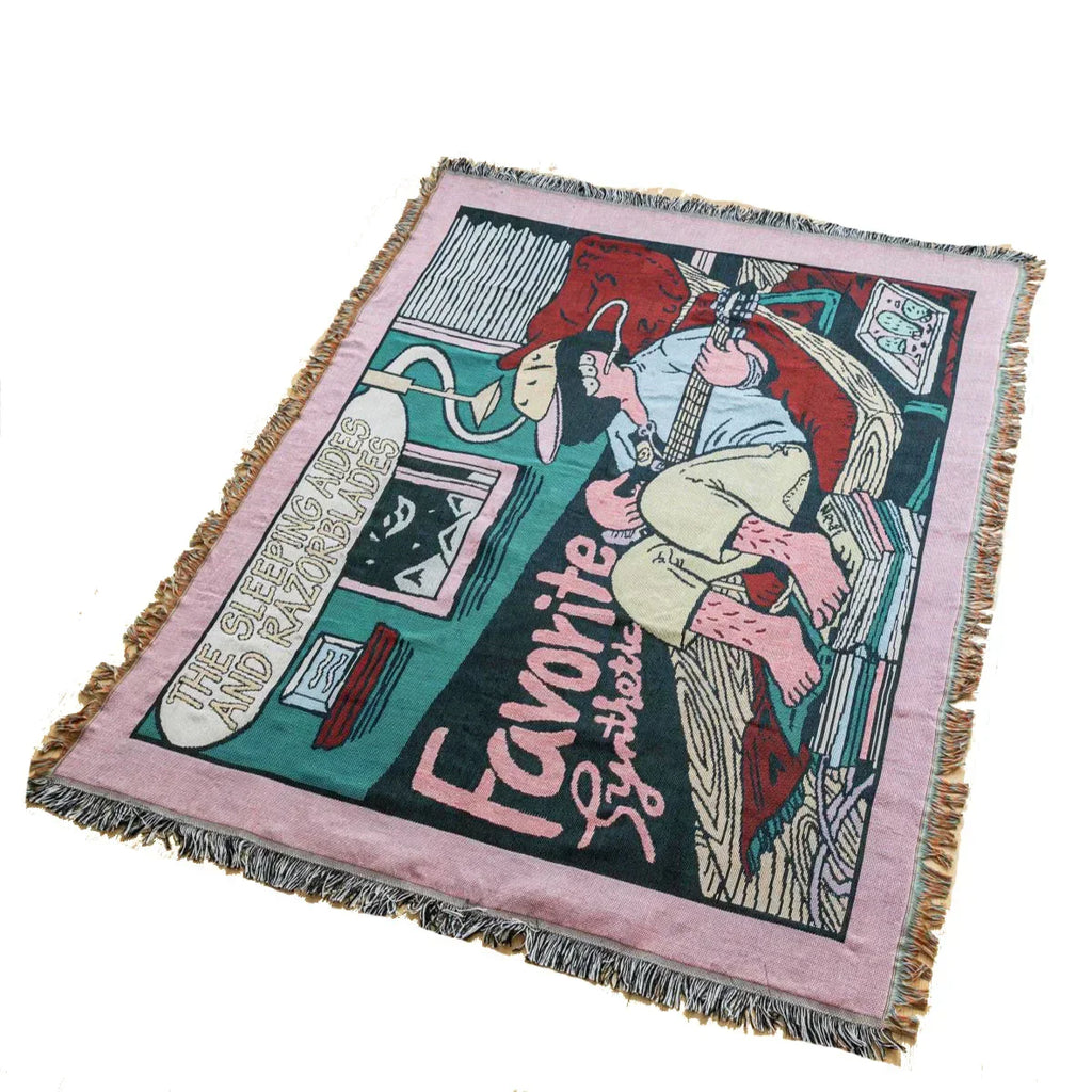 DecorBites™ Guitar Boy Throw Blanket - Boho Leisure Decor for Living Room or Camping