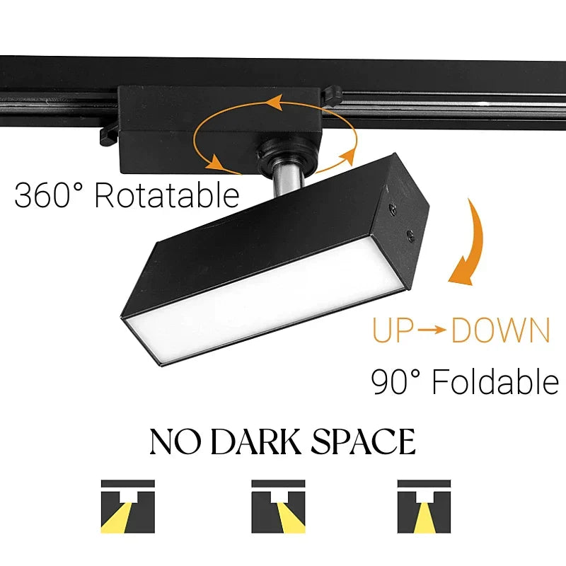 DecorBites™ 30W LED Linear Grille Track Spotlights for Living Room and Store Track Lighting