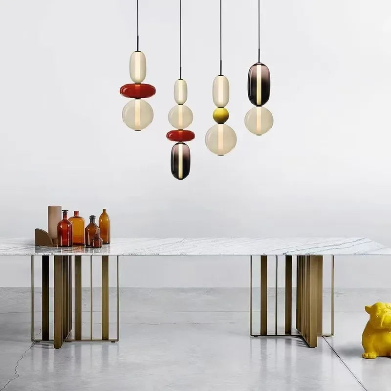 Nordic Colored Glass Pendant Light
