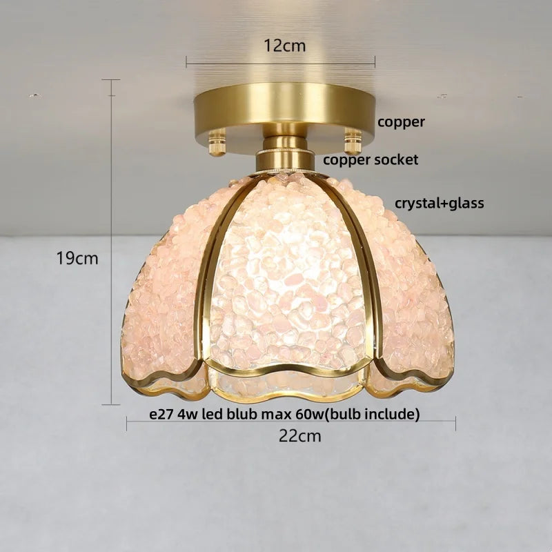 DecorBites™ Glass Crystal Ceiling Light Fixture Modern Nordic Design