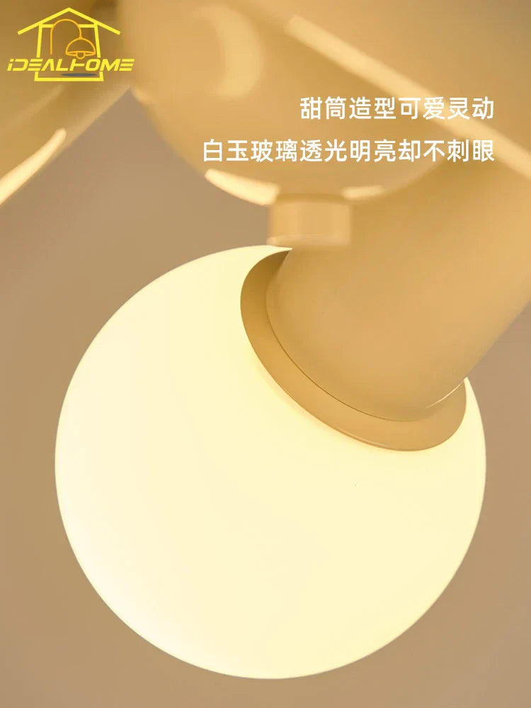 DecorBites™ Cream Wind LED Ceiling Light - Modern, Warm, Simple Home Decor