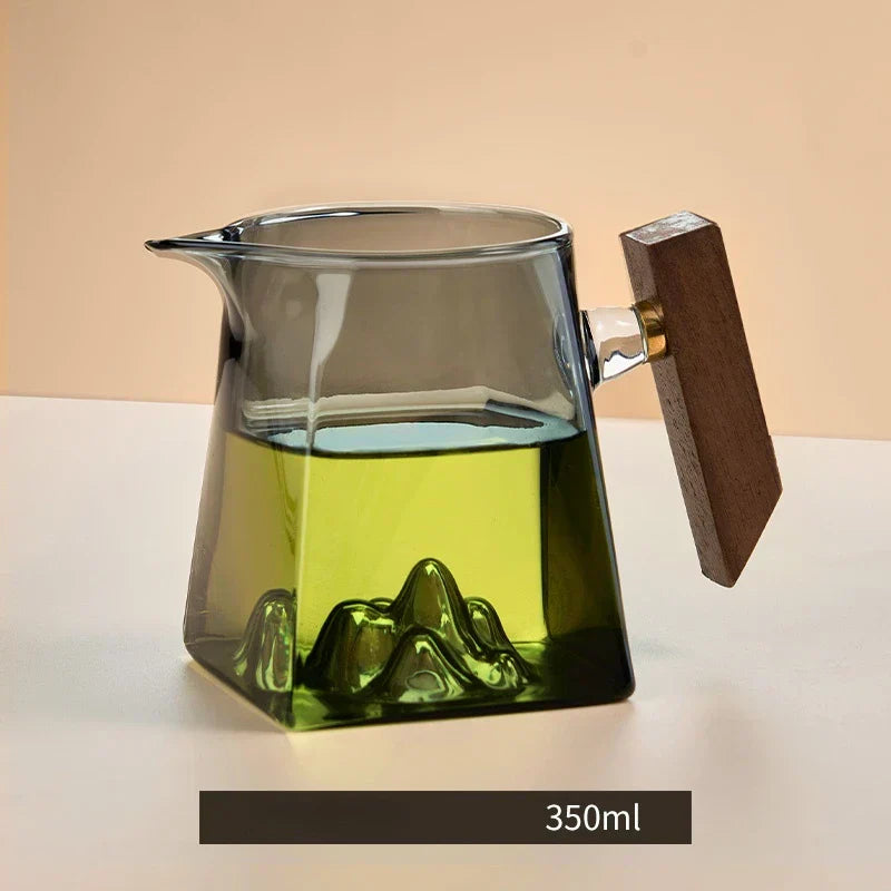 طقم كوب شاي زجاجي كونغ فو من DecorBites™ بمقبض وفلتر، 350 مل