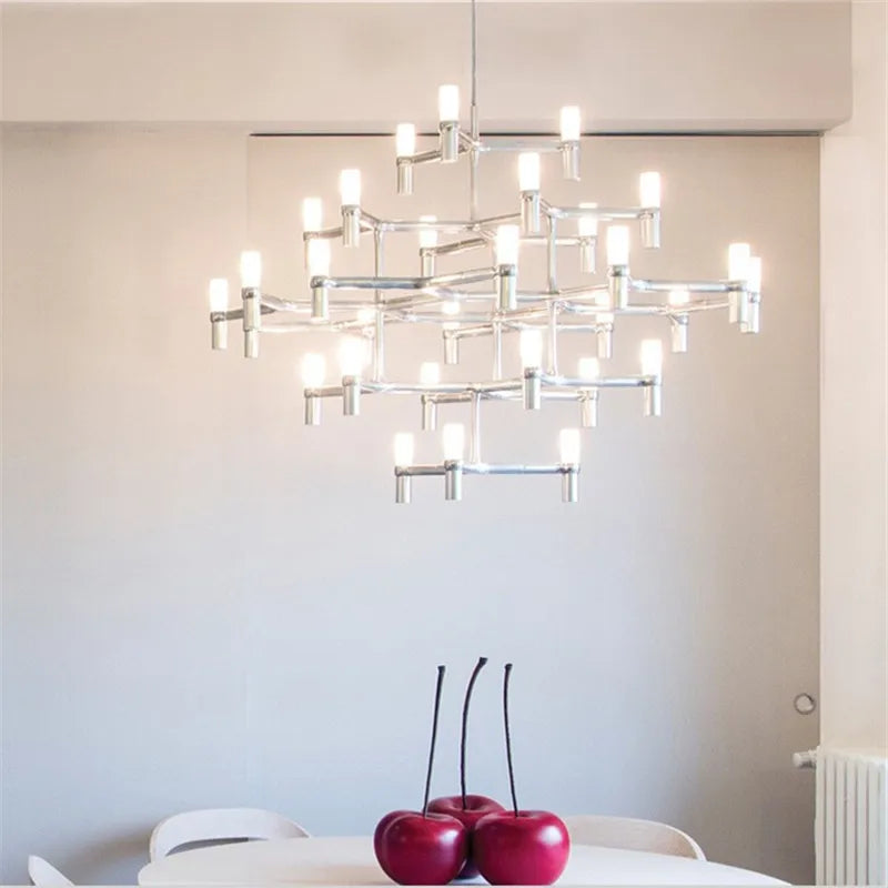 DecorBites™ Crown Major Chandelier: Modern Luxury LED Light for Kitchen, Hotel, Living Room