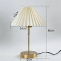 Adjustable Pleated Table Lamp Nordic Retro LED Desk Light for Living Room Bedroom by DecorBites™