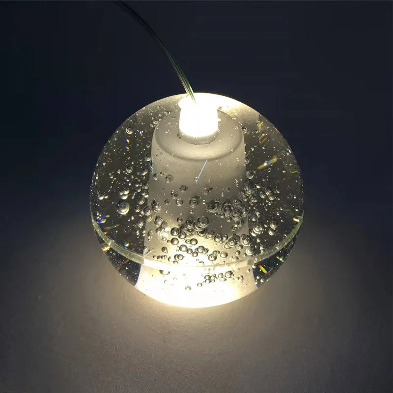 DecorBites™ Crystal Ball Chandelier: Stylish Meteor Shower Lighting for Restaurant, Bar, and Home