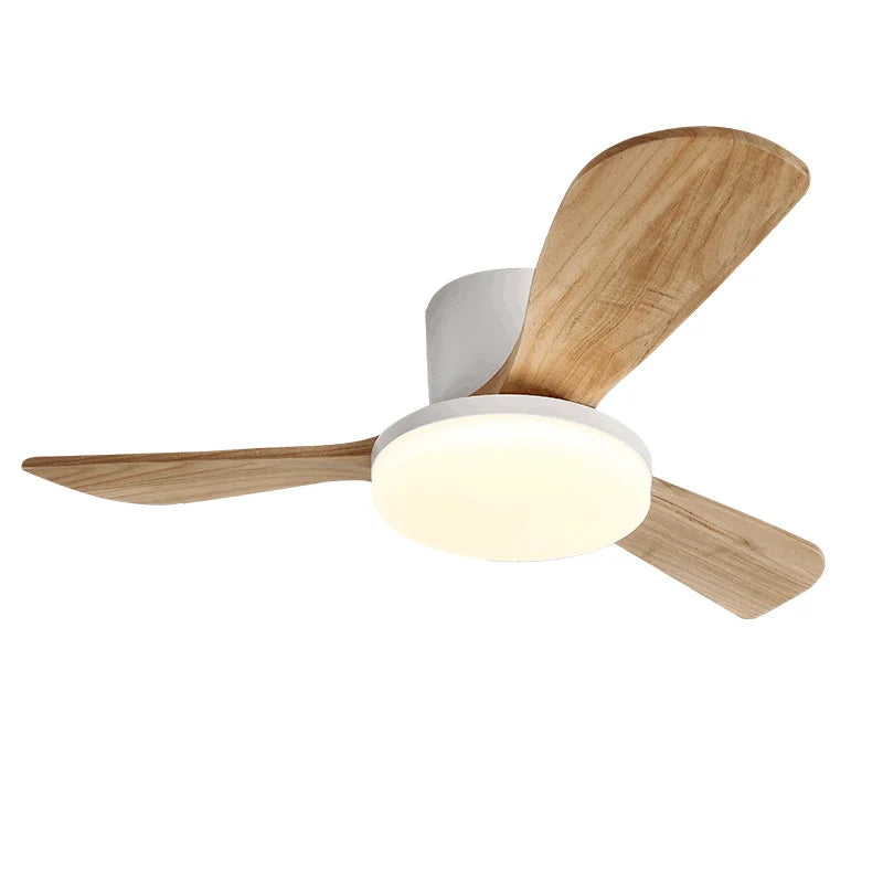 DecorBites™ 52" DC Wood Ceiling Fan Light Remote Control Living Bedroom LED 35W
